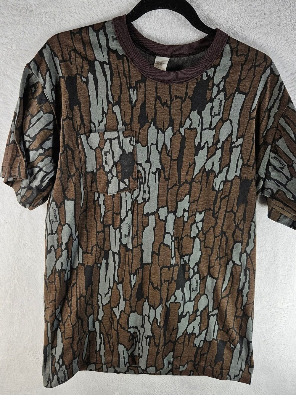 Vintage 90s Trebark Camo T-Shirt Brown Men's Size Large *Fits Medium